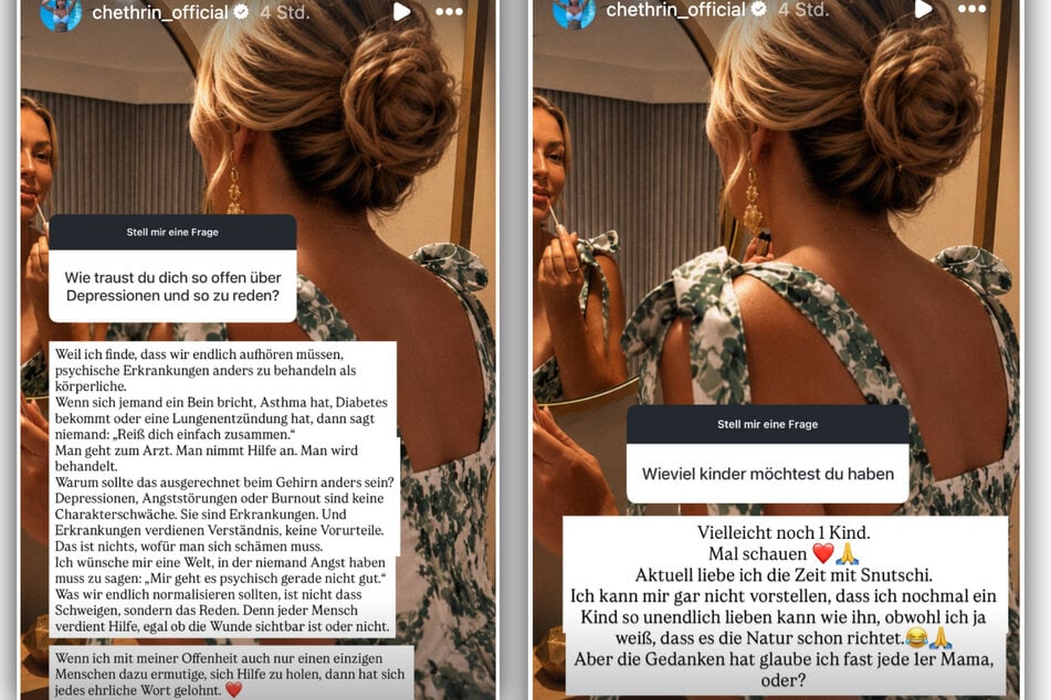 In einer Fragerunde auf Instagram beantwortete die 34-Jährige am Sonntag wieder einige Fragen.