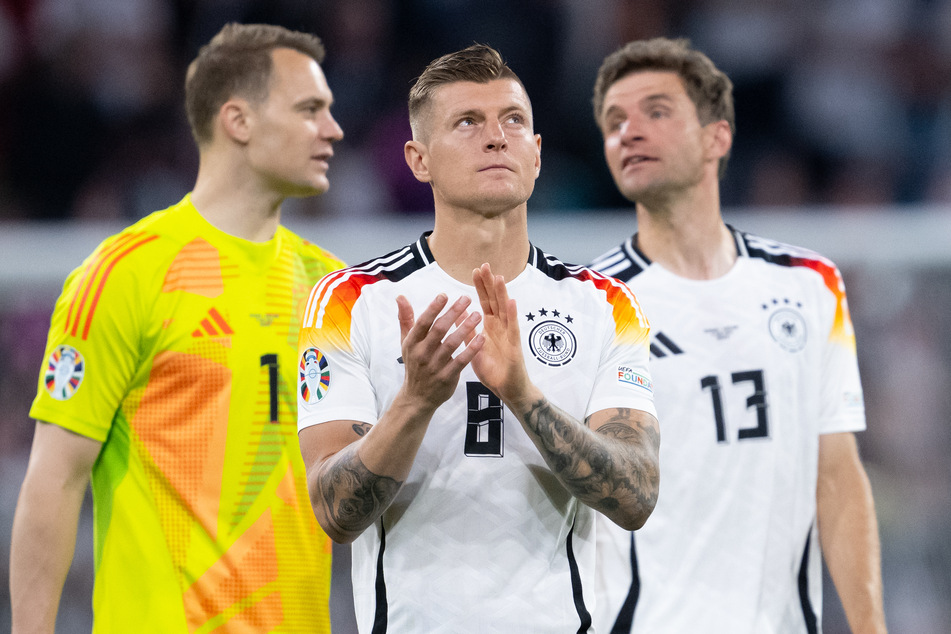 Manuel Neuer (38, v.l.), Toni Kroos (34) und Thomas Müller (34): Für Fabian Hürzeler die Achse der deutschen Nationalmannschaft.