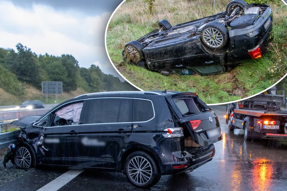 Unfall A4: Heftige Regenfälle lösen Autobahn-Unfälle auf A4 und A72 aus