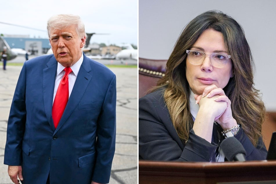 Ileana Garcia, a Florida state senator and co-founder of Latinas for Trump, recently criticized President Donald Trump's (l.) aggressive immigration agenda.