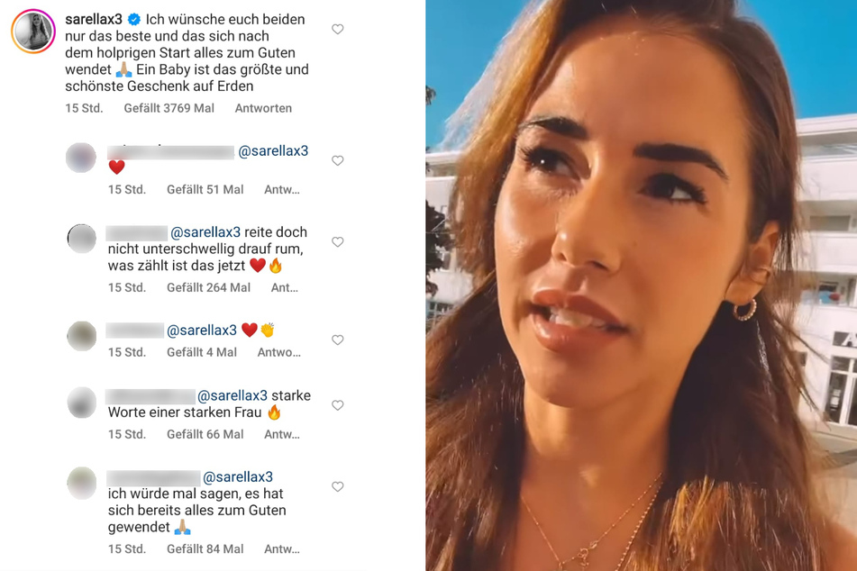 Sarah Engels (29) reagiert bei Instagram auf die Baby-News und bekommt neben Lob auch Gegenwind von den Fans.