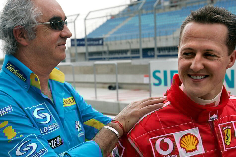 Michael Schumacher (57) und Flavio Briatore (75) arbeiteten einst bei Benetton zusammen und gewannen gemeinsam zwei WM-Titel. (Archivfoto)