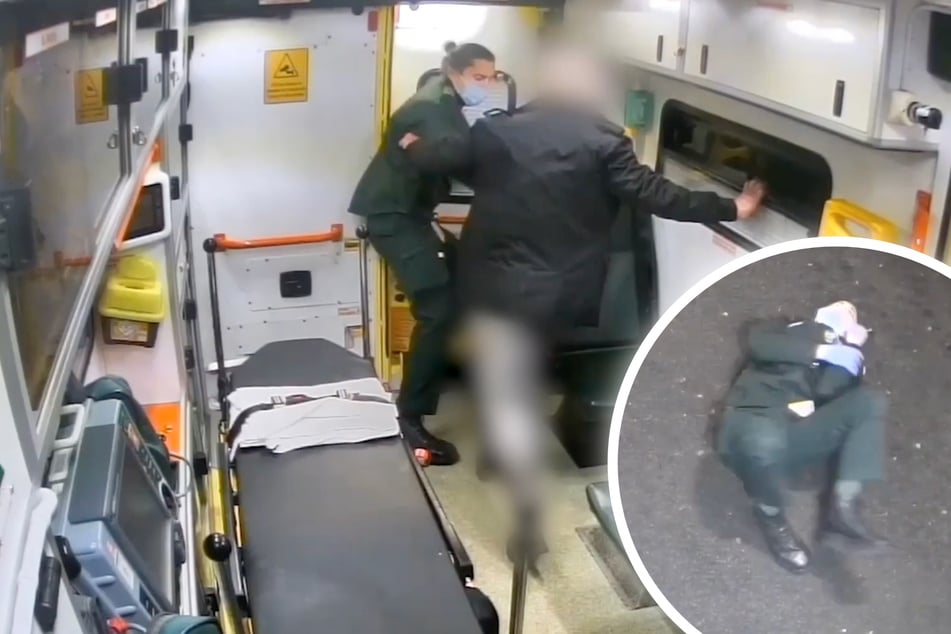 Patient stößt Sanitäter aus Krankenwagen: Zuvor leistet er sich noch mehr Entgleisungen
