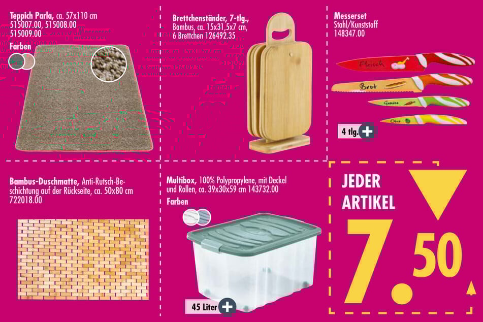 Eröffnungsdeals für je 7,50 Euro