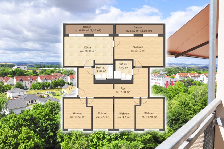 Hier sind in Pirna modernisierte 1- bis 5-Raumwohnungen zu haben