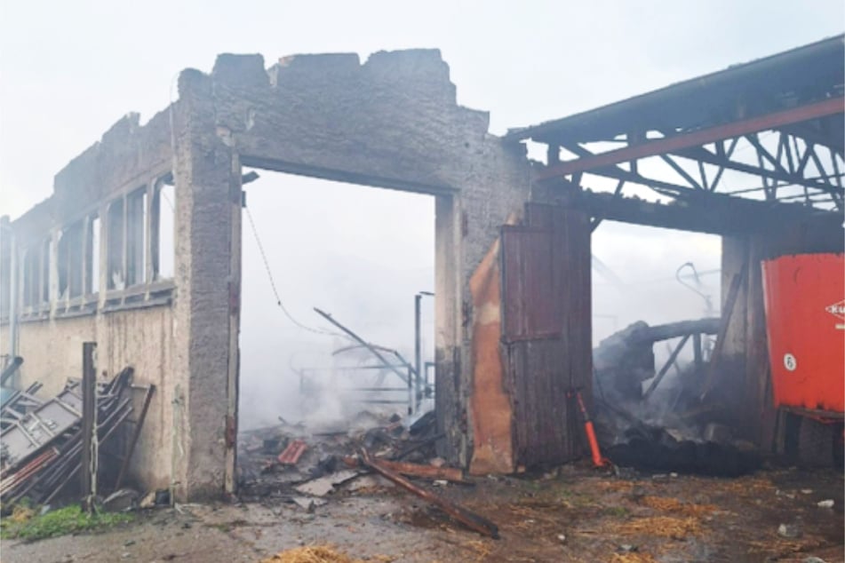 Sie konnte allerdings nicht verhindern, dass der Stall zerstört wurde.