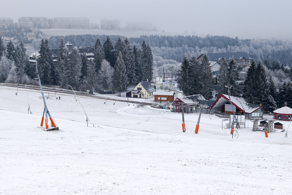 Ein Skihang am Fichtelberg.