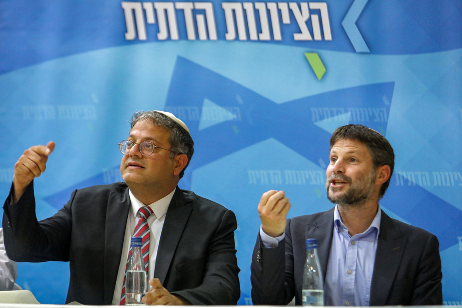 The US State Department criticized statements by Israeli police minister Itamar Ben-Gvir (l.) and finance minister Bezalel Smotrich, who support the expulsion of Palestinians from Gaza.