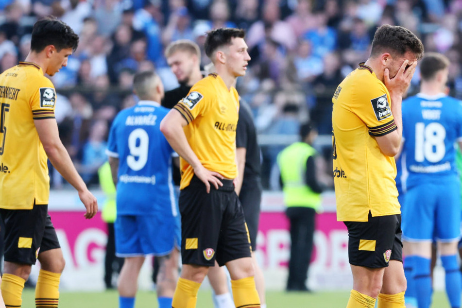 Dynamo konnte in Meppen nicht über 90 Minuten an die zuvor gezeigten Leistungen anknüpfen. Auch Leistungsträger wie Ahmet Arslan (29, rechts) oder Claudio Kammerknecht (22, links).