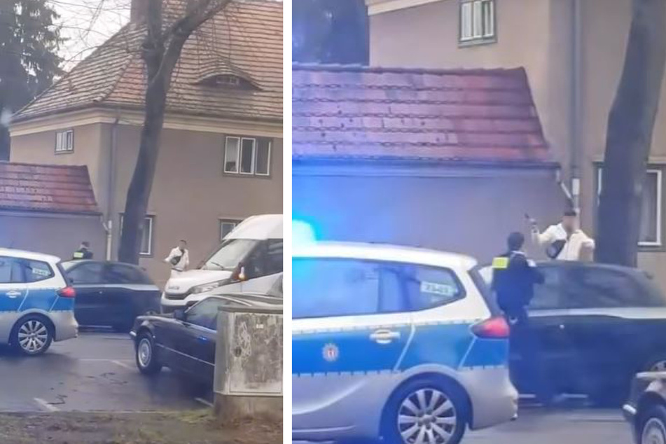 Der 23-jährige Tatverdächtige flüchtete zunächst, aber weitere Einsatzkräfte der Polizei konnten ihn in der Nähe festnehmen.