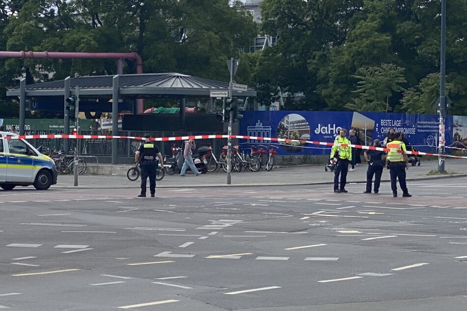 Die Polizei sicherte die Unfallstelle.