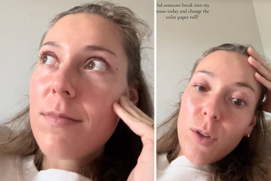 Ihre Verwirrung über die plötzlich aufgetauchte Toilettenpapier-Rolle teilte Maebrie bei TikTok.