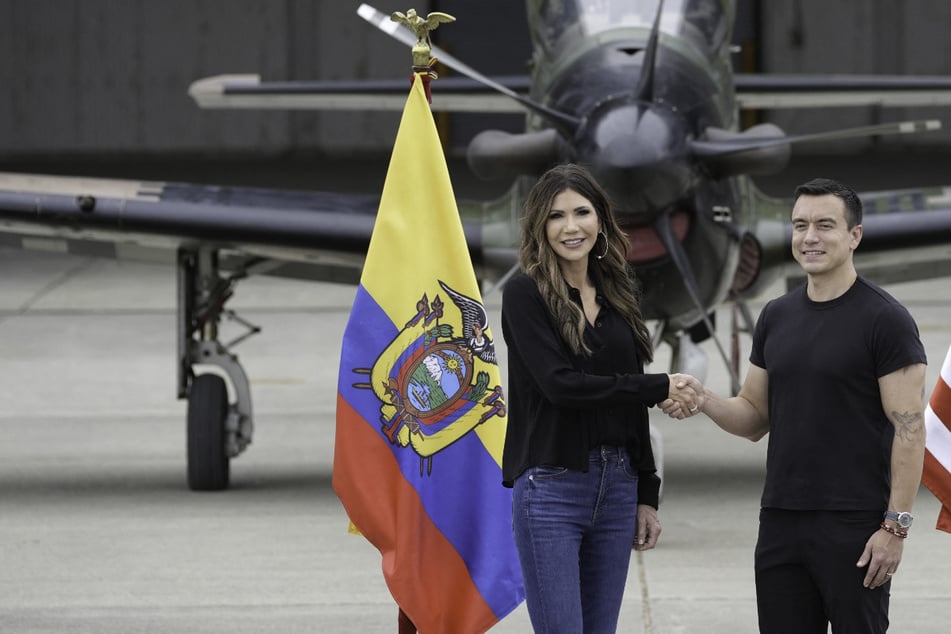 Kristi Noem tours military bases in Ecuador ahead of critical referendum