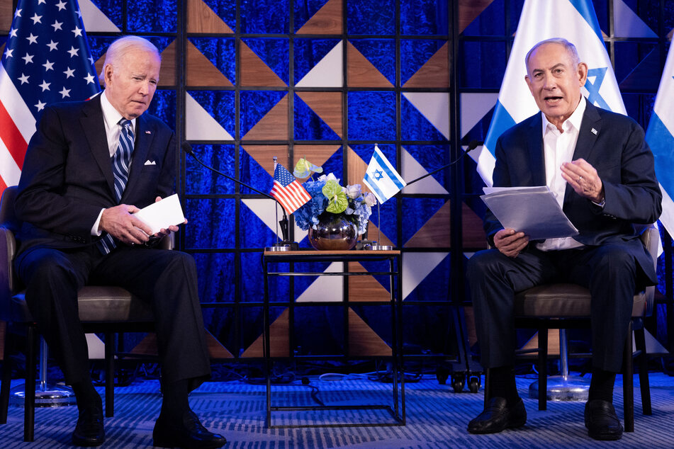 President Biden (l) shared a call with Israeli Prime Minister Netanyahu on Friday, their first in about a month.