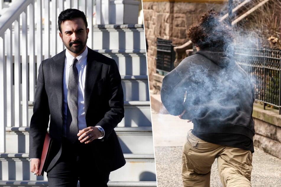 Two men have been charged after throwing a bomb packed with explosives near an Islamophobic protest outside of New York Mayor Zohran Mamdani's residence.