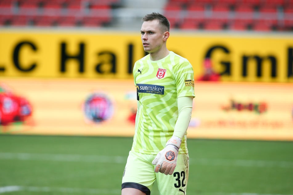 Tom Müller (26) hütete in der Vergangenheit insgesamt 24-mal das Hallenser Tor - damals noch in der 3. Liga.