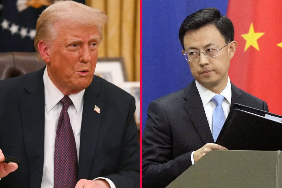 Beijing has vowed that China will remain committed to supporting the WHO despite moves by Donald Trump (l.) to withdraw the US from the organization.