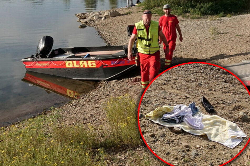 Dresden: Frau an Dresdner Kiesgrube verunglückt? Retter suchen mit Spezialgeräten im Wasser