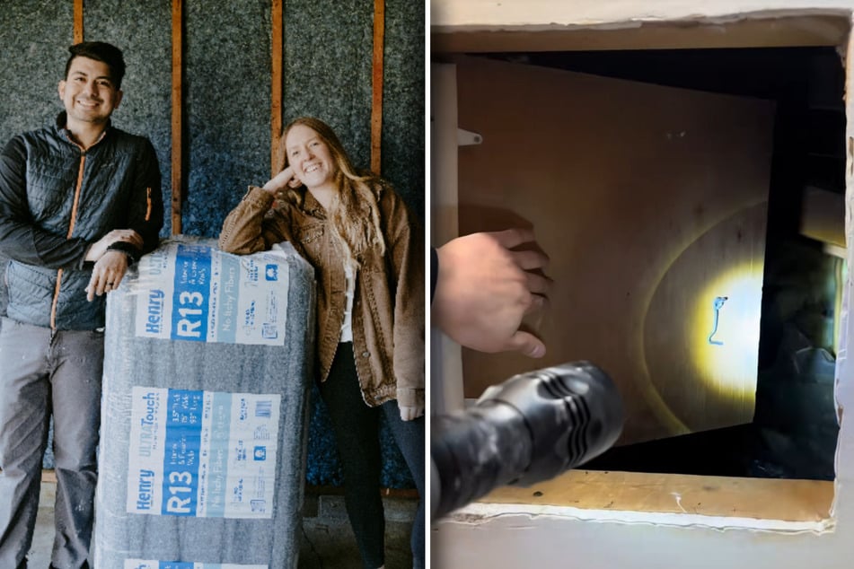 Josue und Sarah Gonzalez haben kürzlich einen Geheimraum hinter ihrem Badezimmerspiegel entdeckt.