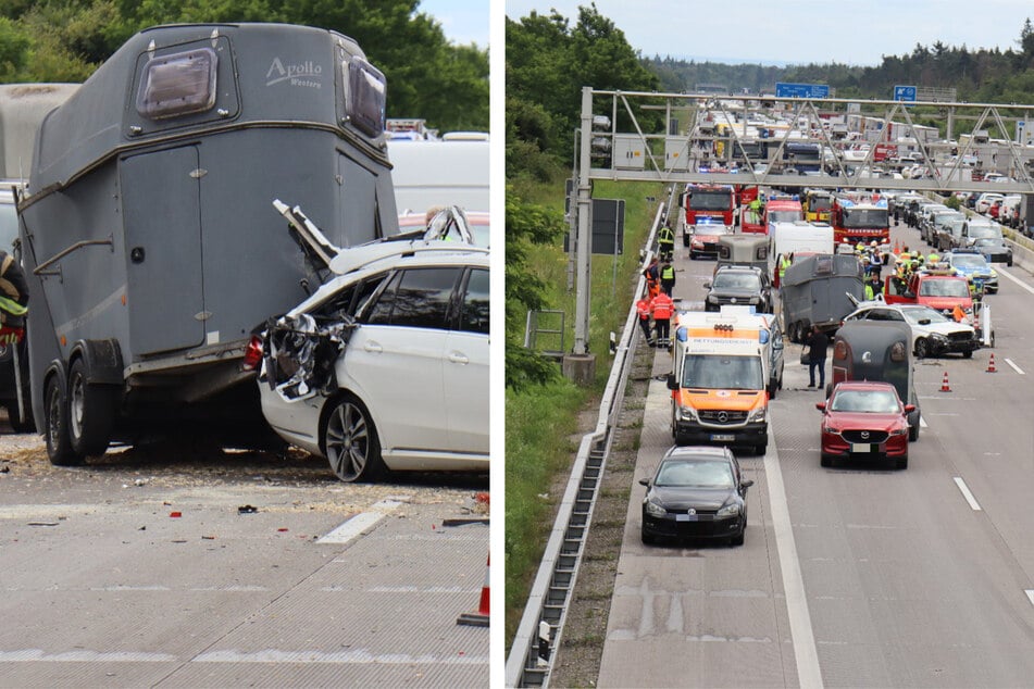 Unfall A5: Schwerer Unfall auf A5 fordert gute Nerven im Feierabendverkehr