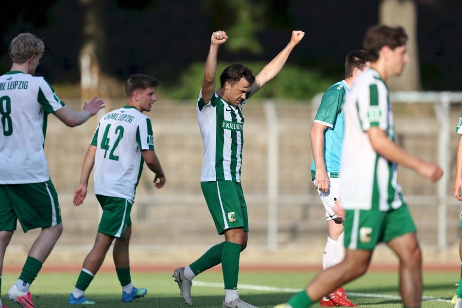 Chemie Leipzigs Neuzugang Luca Bürger machte im zweiten Durchgang das verdiente 1:1.