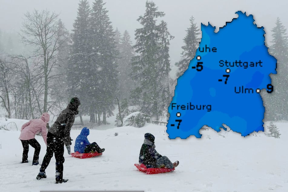 Die Temperaturen im Südwesten liegen in nächsten Tagen meist unter 0 Grad.