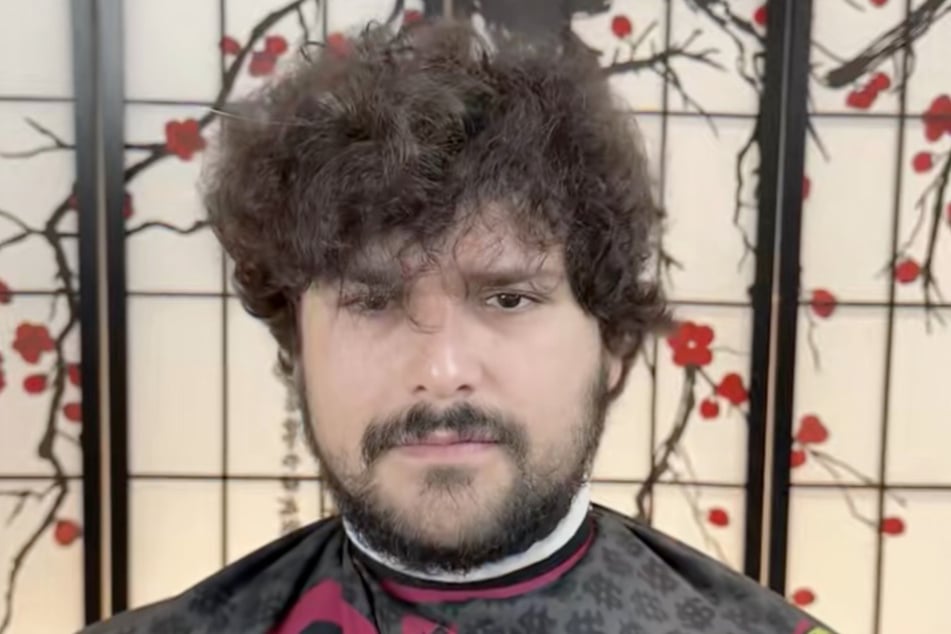 So sah der Kunde von Thai Nguyen vor seinem Makeover aus. Mit diesem Wuschelhaar wollte weder er sich bei der Hochzeit sehen, noch der Friseur.