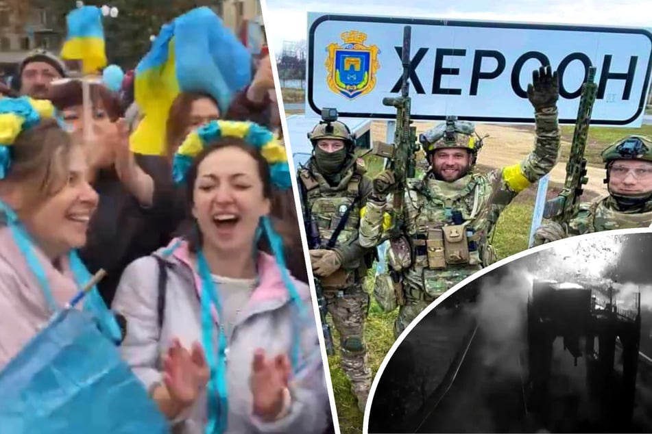 Cherson befreit: Menschen jubeln auf der Straße, Russen sprengen Brücken
