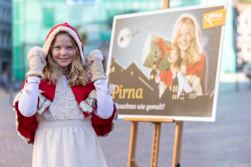 Das Pirnaer Weihnachtskind ist jedes Jahr das Gesicht des Weihnachtsmarktes.
