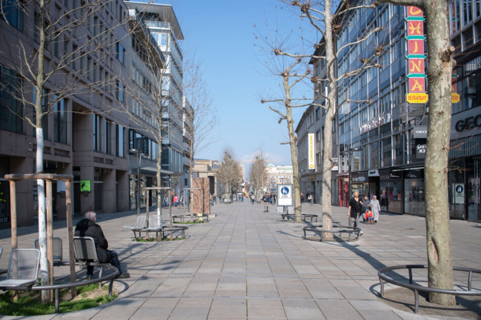 Die Stuttgarter Königstraße in Corona-Krise.