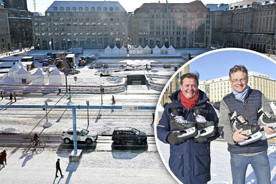 Dresden: Winterfest bis Ende Februar: Altmarkt wird zur Eislaufbahn