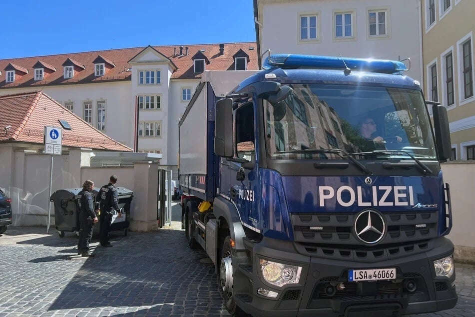 Ein Großaufgebot an Einsatzkräften war im Landtagsgebäude.