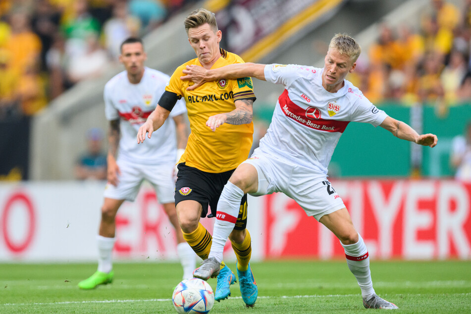Es fing so gut an: Julius Kade (M.) hatte gegen den VfB Stuttgart zwei gute Abschüsse, doch dann tauchte er im zweiten Durchgang ab.