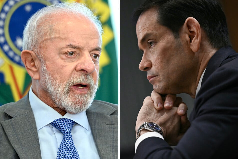 Brazil's President Luiz Inacio Lula da Silva (l.) lashed out at Marco Rubio after the US threatened a hefty new tariff.