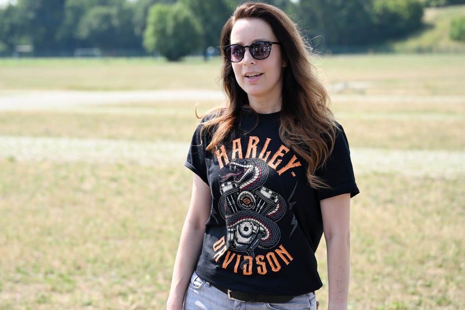 Daniela Hesse (42) organisiert das Spaß-Wochenende für Männer. Die schweren Maschinen sind noch immer eine Männer-Domäne.