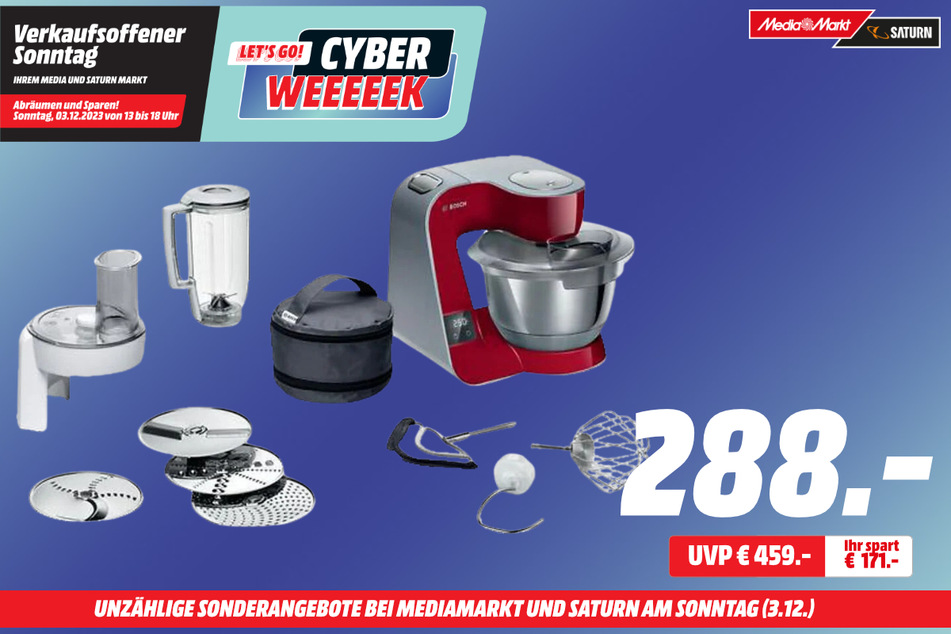 Bosch-Küchenmaschine für 288 statt 459 Euro.
