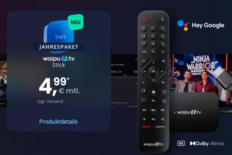 Im waipu.tv Start Jahrespaket sind über 100 zusätzlich New-TV-Kanäle enthalten.