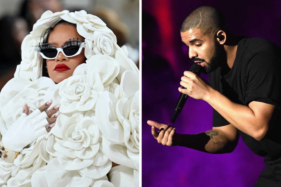 The internet has put Drake (r.) on serious blast after he seemingly dissed his ex-fling, Rihanna, in a new track called, Fear of Heights.
