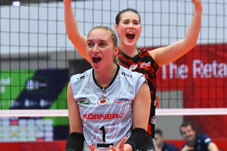 Patricia Nestler (24, v.) und Florentine Rosemann (19) wurden beim VCO Dresden ausgebildet.