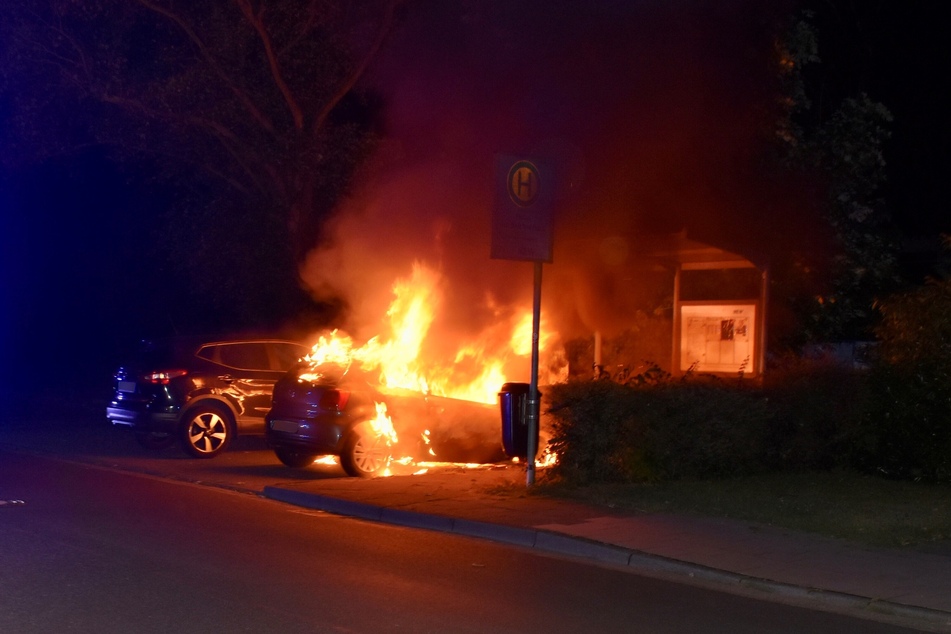 Der Wagen brannte in der Nacht zu Donnerstag vollständig aus.