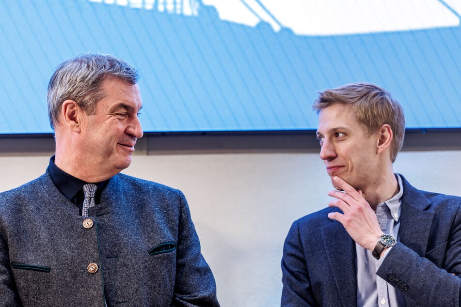 CSU-Chef Markus Söder (59, l.) und der Grünen-Mann Krause.