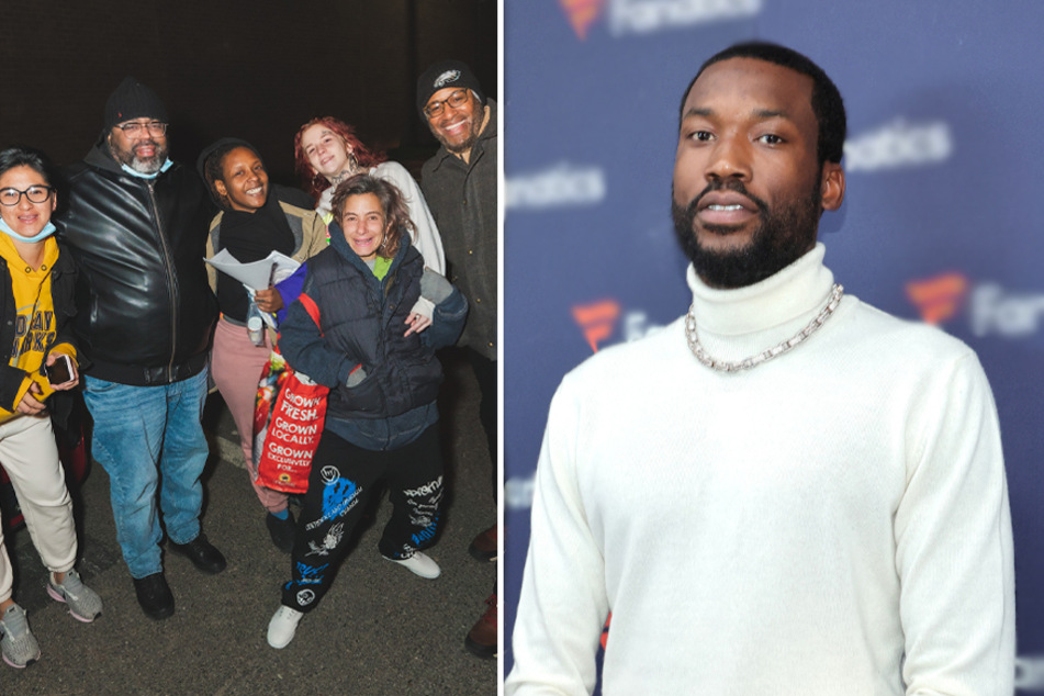 Meek Mill (r) delivered the ultimate holiday surprise by paying the bail of 20 incarcerated women in Philadelphia.