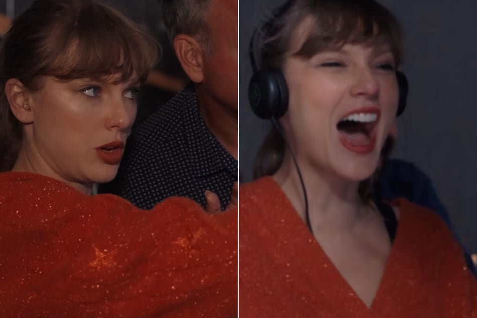 Taylor Swift appeared in a clip that showed her directing a new project, presumably related to The Life of a Showgirl.