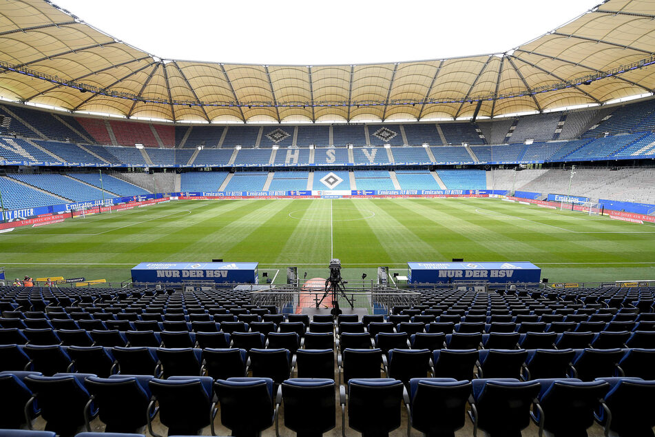 Blick in das leere Volksparkstadion.