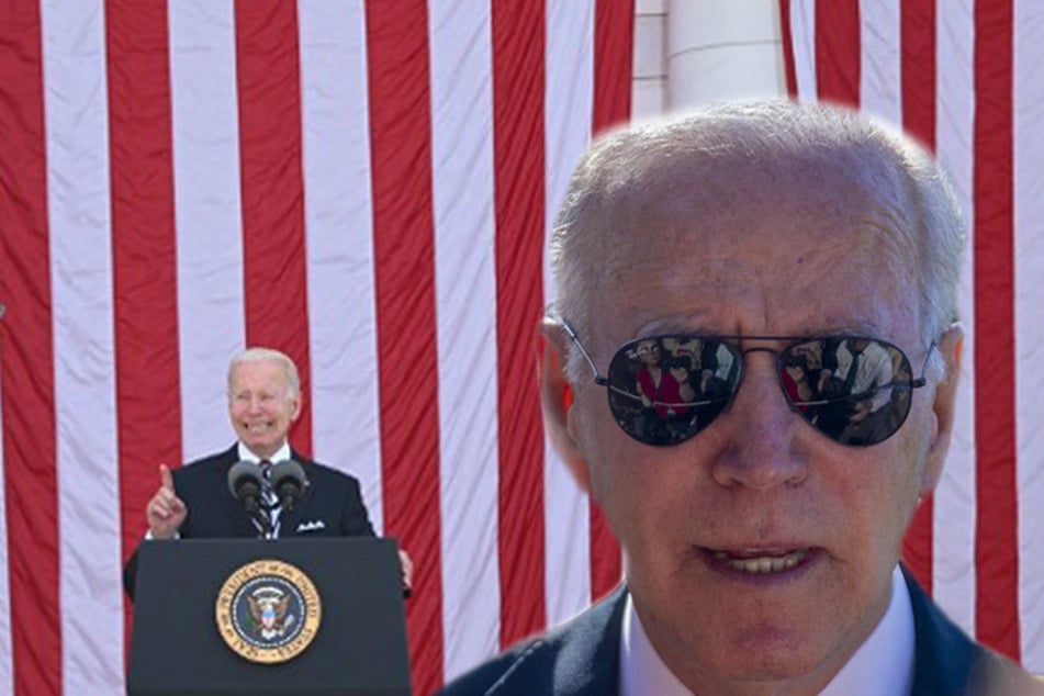 President Joe Biden spoke to reporters about the Second Amendment on the White House lawn on Monday.