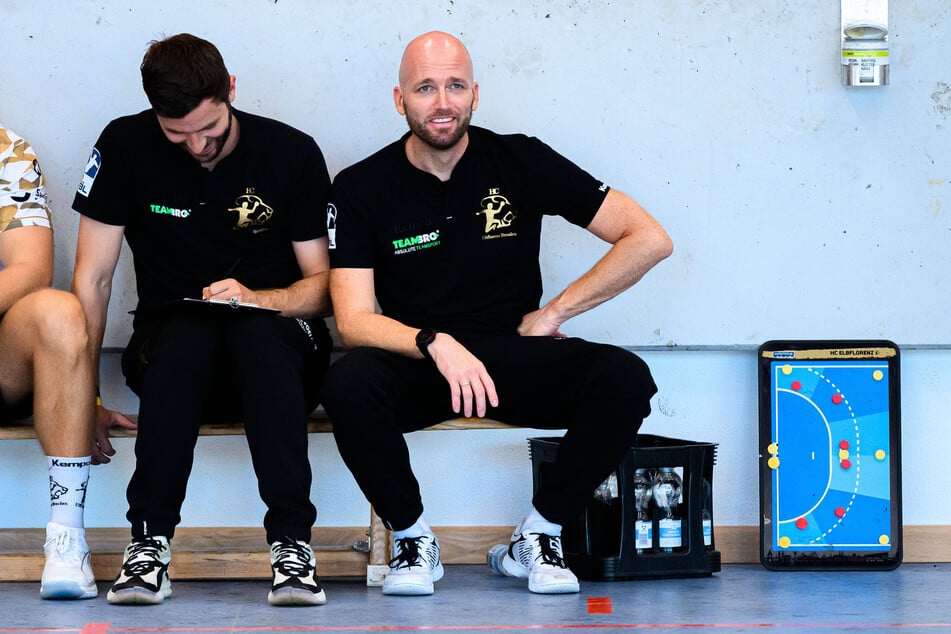 Das Trainer-Duo des HCE (v.r.): Chef André Haber und sein Co-Trainer Fabian Bergers-Metzner.