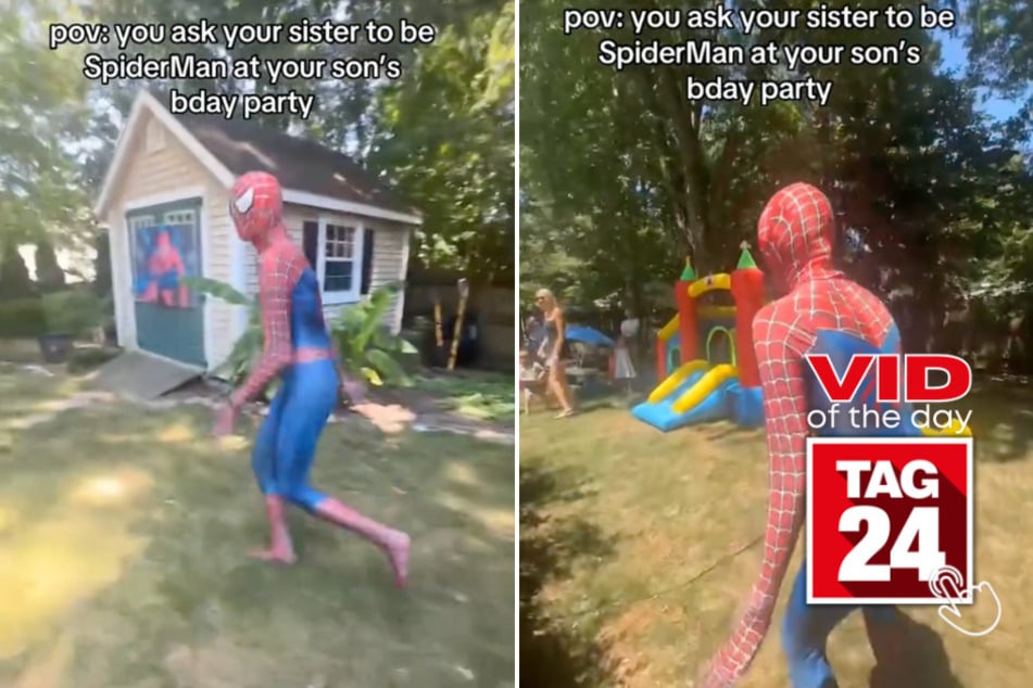 viral videos: Viral Video of the Day for June 24, 2024: Spider "Ma'am" shocks nephew at birthday party!