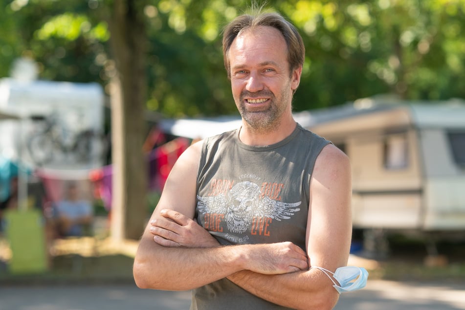 Lars Martin (41) ist der Junior-Chef auf dem Campingplatz Mockritz.