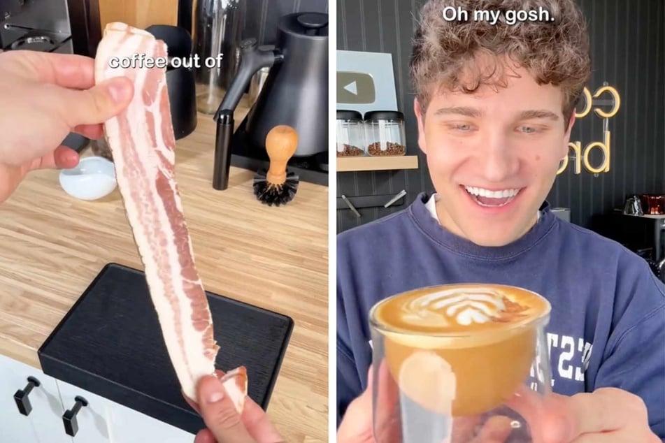 Bacon, avocado, and pickle coffee? TikToker whips up bizarre "making coffee" trend in weird viral videos