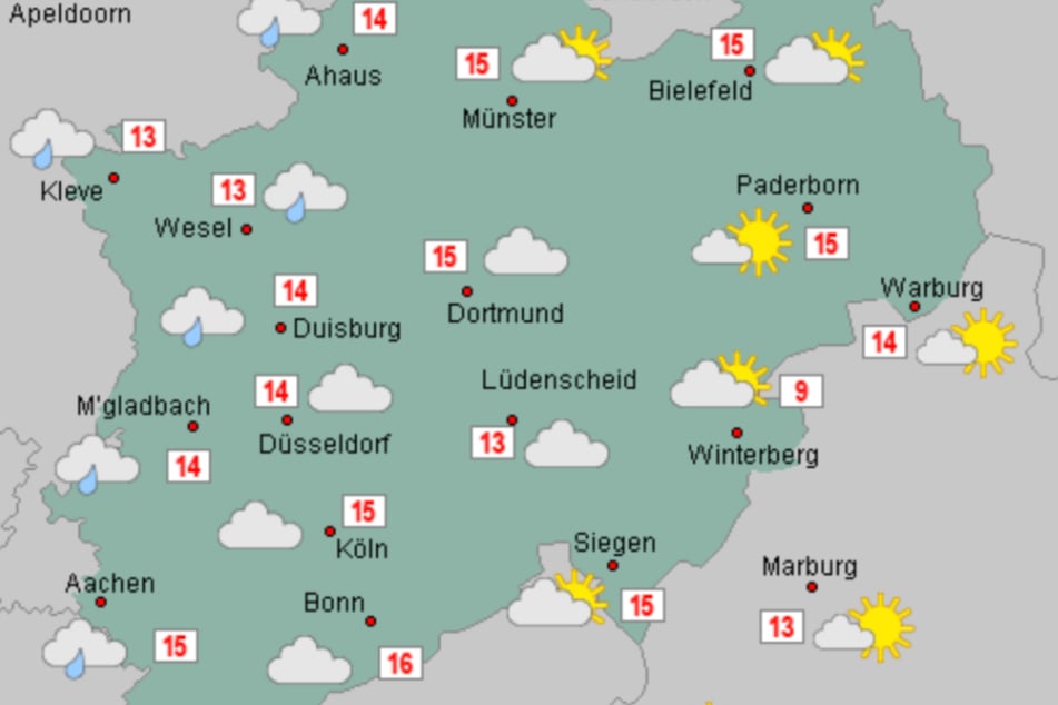 Dank Wolken, Sonne und Regen ist am kommenden Wochenende wechselhaftes Wetter angesagt, die Temperaturen bleiben aber mild.